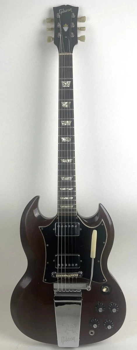 1970 1971 Gibson SG Standard Large Guard walnut Maestro Vibrola very nice