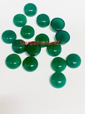 GREEN ONXY 13x13 MM ROUND CABOCHONS 3 PCS LOT CALIBRATED SIZE LOOSE GEMSTONE E