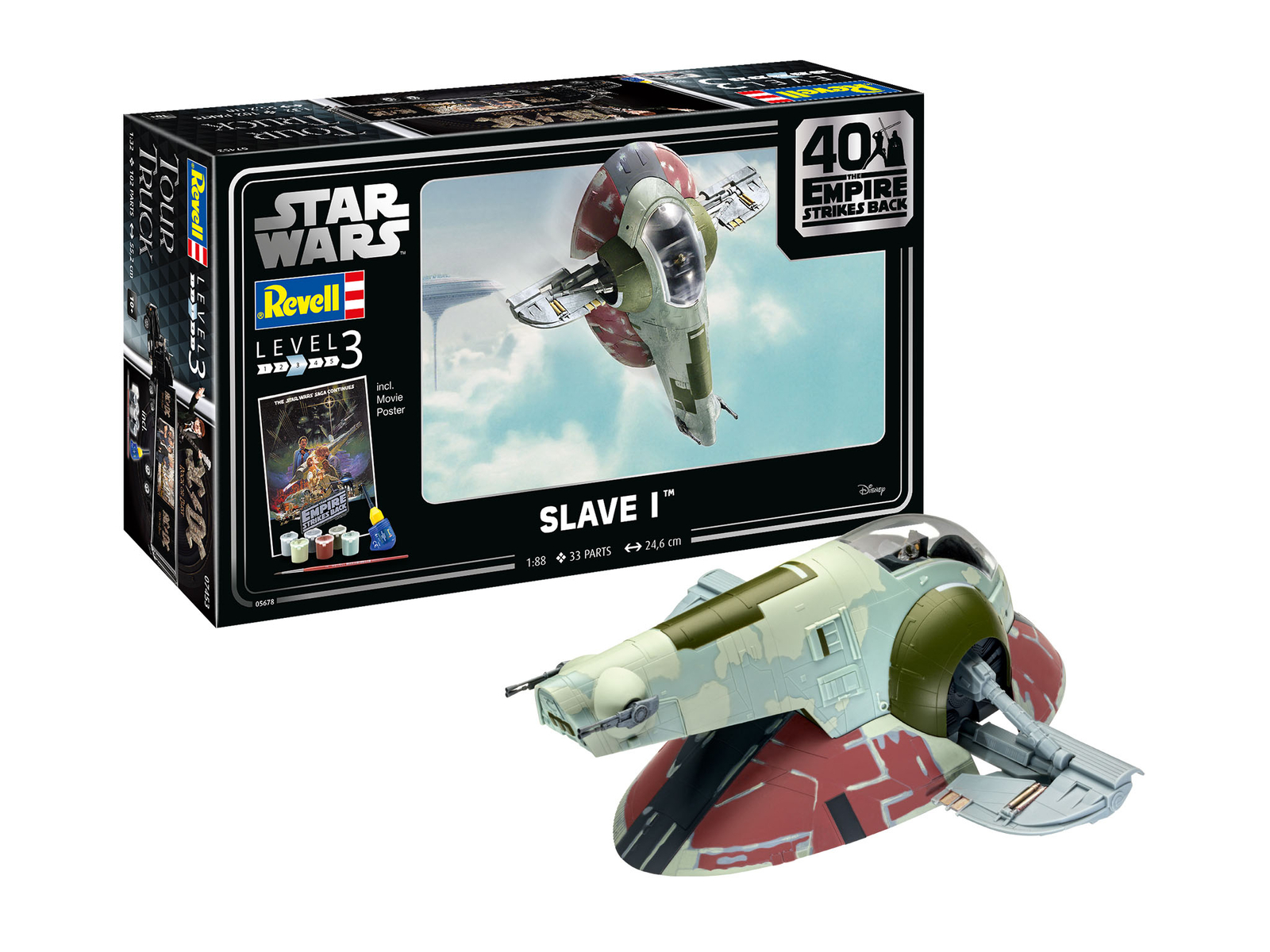 Star Wars Boba Fett Slave I 40th Ann Empire Strikes Back Gift Set 1:88 Model Kit