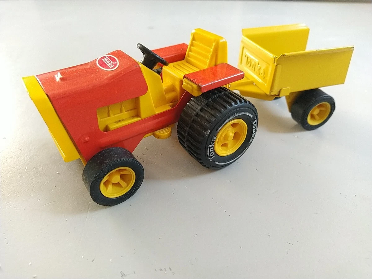 Tracteur Jouet Ancien Gama - Filoguidé Avec Remorque - Tôle - Années 60/70 - Allemagne