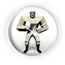 Home Decor Wall Clock Retro Geometric Rugby Player Abstract Sports Art World Cup