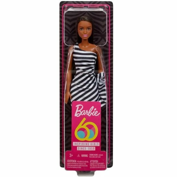 MATTEL - BARBIE FASHIONISTAS 60ÈME ANNIVERSAIRE POUPÉE MANNEQUIN BRUNE Neuf - Photo 1/1