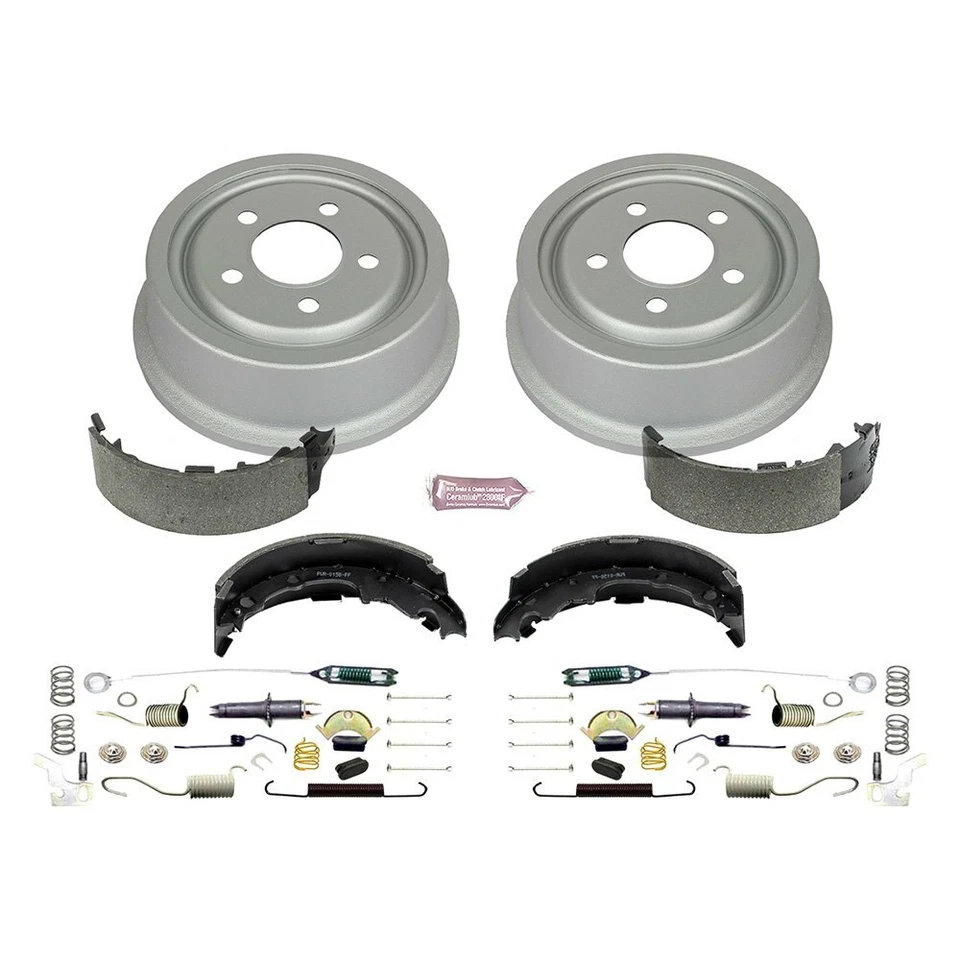 Power Stop 1-Click Daily Driver Rear Drum & Shoe Kit for 1992-2001 Jeep Cherokee Foto 2 de 2