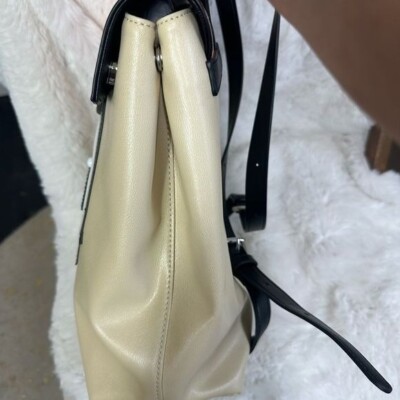 NEW Braccialini TUA Eyes backpack beige eco leather style  display picture 2