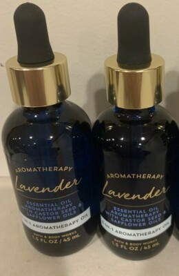 Bath & Body Works 3-In-1 Aromatherapy Lavender Essential Oil 2 / 1.5 Oz Lot Calm