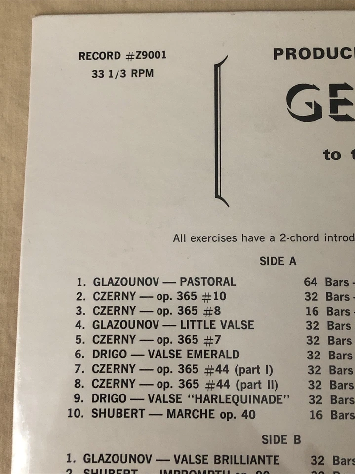 George Zoritch Record Album LP Z 9001 Ballet Valentina Vishnevsky - Image 4 of 4