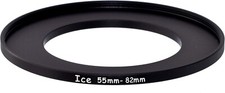 ICE 55mm to 82mm Step Up Ring Filter/Lens Adapter 55 Male 82 Female