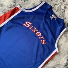 NBA Majestic Hardwood Classics Sixers 76ers Jersey Vest Shirt Top XL