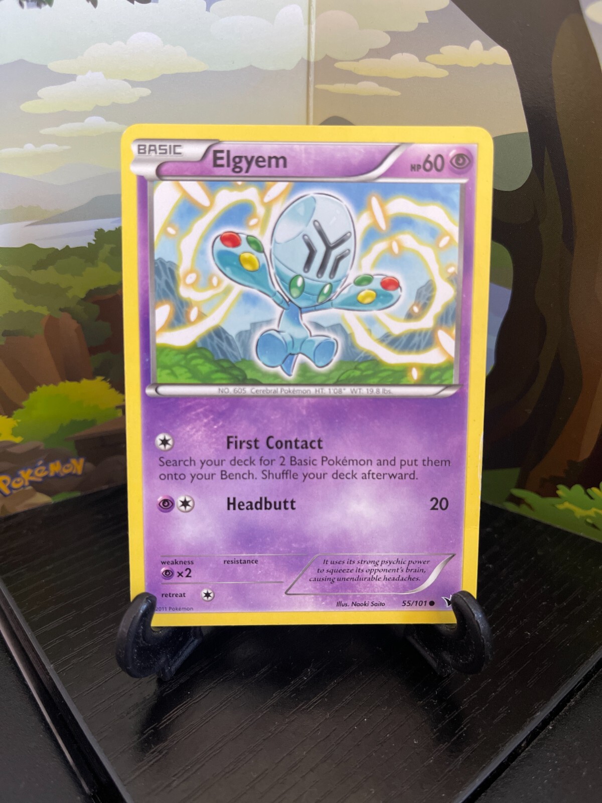 Elgyem 55/101 - Noble Victories - Common - Pokemon Card TCG - LP