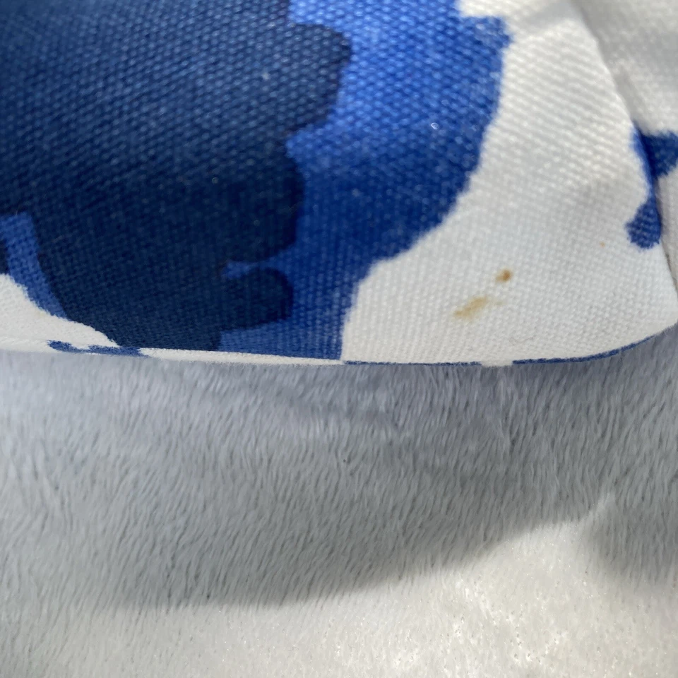 Donna Dixon Handbag Purse Blue Small Shoulder Crossbody Chain Canvas Kiss Clasp - Image 3 of 4