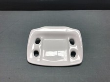 Vintage Bathroom Vitreous White China Toothbrush Cup Tumbler Holder Old 511-23B