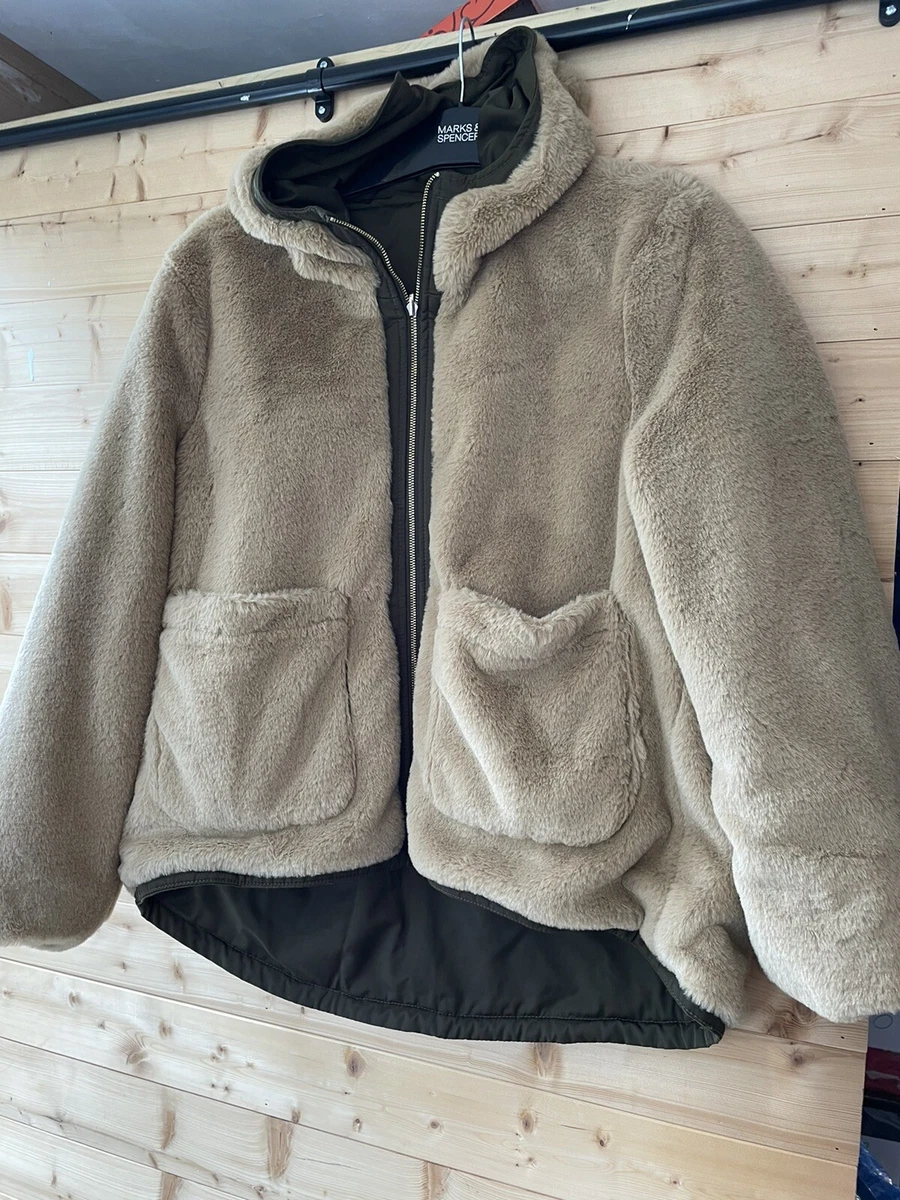 Primark Women s Reversible coat UK Size 10 12 Fleece Like Inside