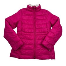 GAP girl's LIGHTWEIGHT PUFFER JACKET sz Large 10-11 Yo Hot Pink Winter Warm Coat