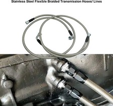 For Gm 4l60e 4l80e Flexible Ss Braided Transmission Cooler Lines Kit -6an Hose
