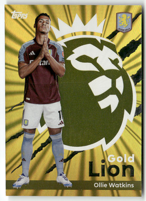 Topps Premier League 2025-26 No. GL 2 Ollie Watkins Gold Lion