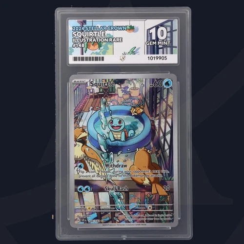 148/142 Squirtle Pokemon TCG Stellar Crown Illustration Rare Card Ace 10