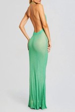 Retrofete Meiran Embellished Long Dress Pistachio Colour XS UK6-8