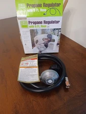 ONE STOP GARDENS PROPANE REGULATOR WITH 5FT. HOSE TYPE 1 CONNECTION NEW IN BOX
