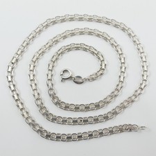 Sterling Silver .925 Boston Link Necklace 19" 9.45 Grams