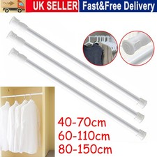 Extendable Spring Loaded Telescopic Net Voile Tension Curtain Rail Pole Rods Rod