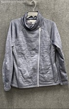 Ariat Women's AriatTEK Gray Asymmetrical Zip Quilted Cowl Neck Jacket L