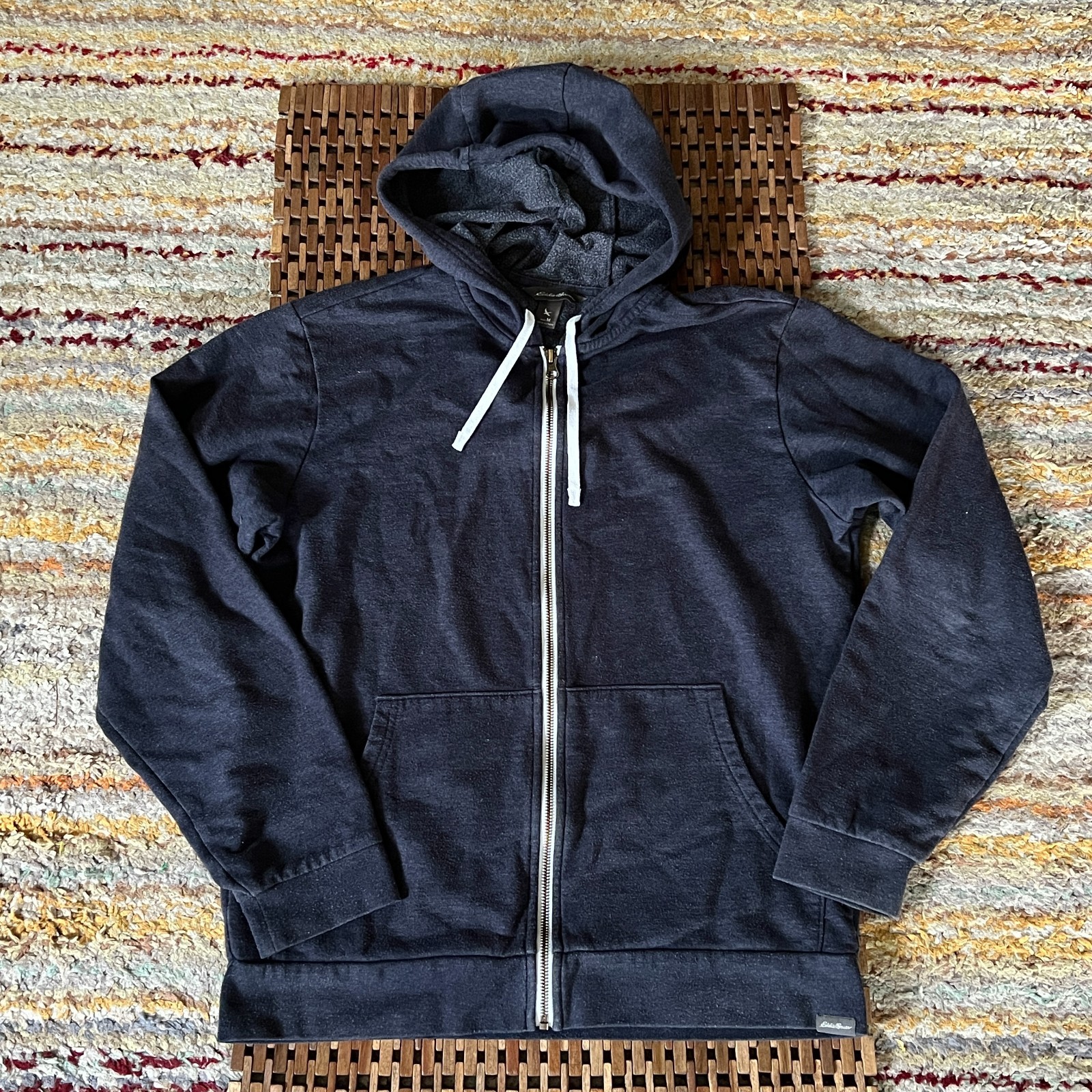 Eddie Bauer Full Zip Hoodie Hoody Jacket Blue Men's Size Medium M