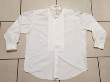 Barry Manufacturing White Tuxedo Shirt Formal Collar Pleated Sz 17 - 17 1/2