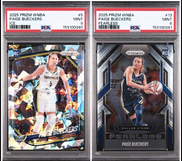 2025 Panini Prizm WNBA Paige Bueckers PSA 9’s BOTH PICTURED