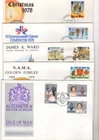 ISLE OF MAN -  VARIOUS  FDC'S X10 FROM COLLECTION BX1/12