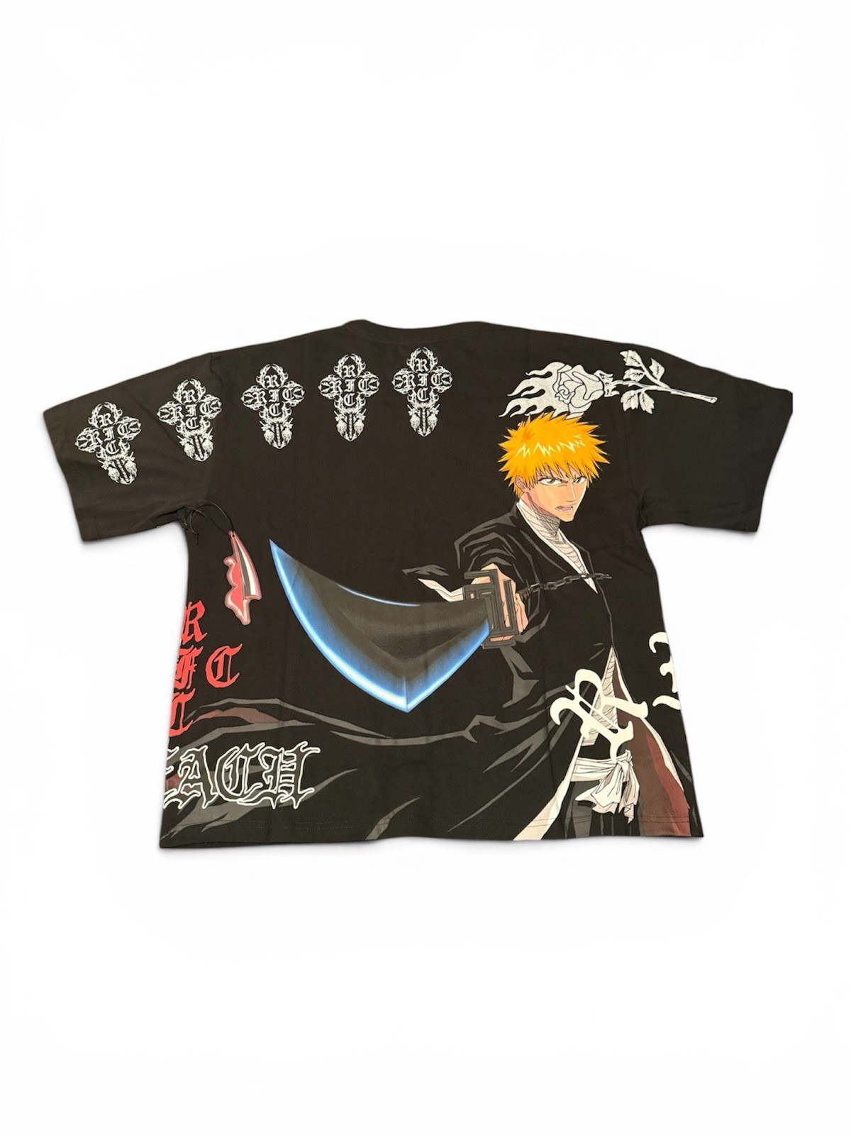 Men's L Civil Regime Bleach x Ichigo Bankai Oversized Tee Black Cotton