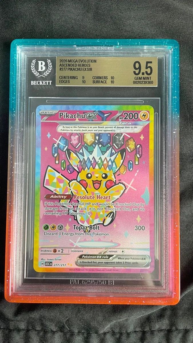 Pikachu Pokémon TCG Grade 9.5 Rare Individual Collectible Card