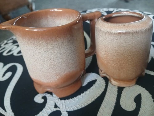 Vintage FRANKOMA Mini Creamer & Open Bowl Sugar