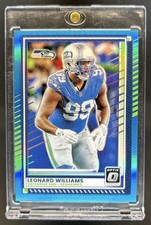 2025 Panini Donruss Optic Leonard Williams Neon Blue Prizm #/399 Seahawks