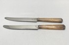 Sterling Silver Handle Dinner Knives 2pc Set 8.75" Art Deco Pattern Monogram — photo 4