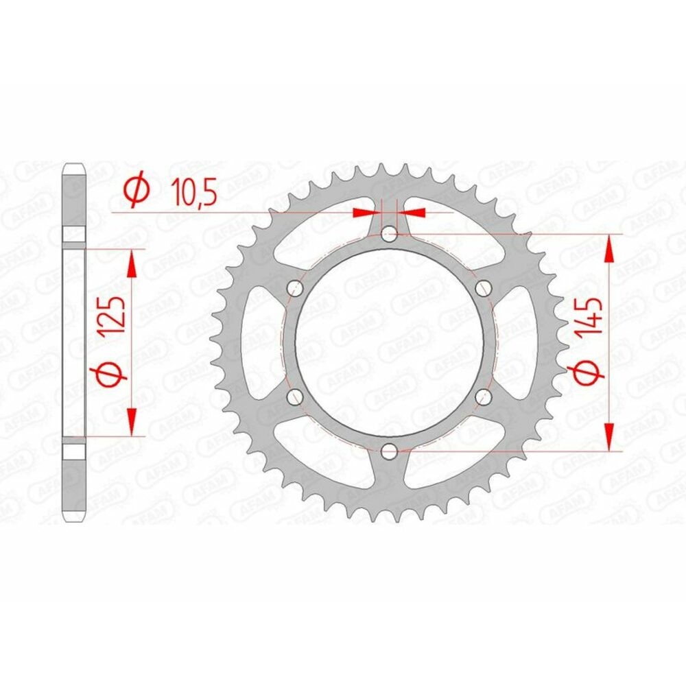 AFAM Standard Steel Sprocket 12305-Step 520 For Motorcycle Parts Accessories