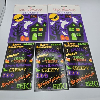 Vtg Mrs. Grossmans Stickers Halloween Haunted House Ghost Trick Or Treat