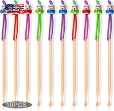 10Pcs Bamboo Ear Pick Ear Cleaner Earwax Curette Remover Earpick Tool Hanging Cl