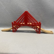 Red Suspension Bridge On Risers - Compatible With Thomas  Friends And Brio