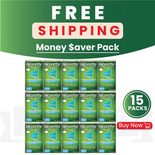 Nicorette 4mg Gum ICY WHITE 105 Pieces PACK OF 15