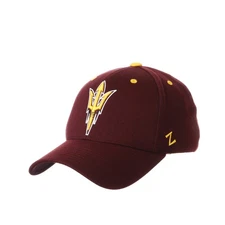 NCAA Arizona State Sun Devils Men's Stretch Fitted Hat Team Color Maroon
