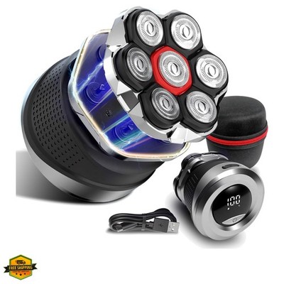 Men's Electric Rotary Shavers Bald，2026 Upgrade 7D Floating Electric Shaver w...