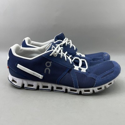 On Cloud 5 Running Shoes Women Size 9.5 Blue White Mesh Comfort Cushion Sneakers