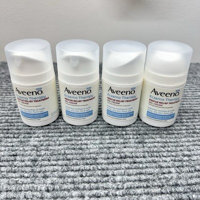 Aveeno Eczema Therapy Rescue Relief Treatment Gel Cream -1.5 oz Lot Of 4 NEW