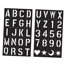 2 Inch Letter Stencils for Painting, 400 pcs Adhesive Alphabet & Number 
