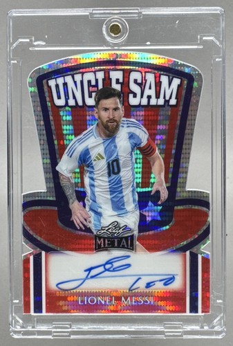 Lionel Messi 2025 Leaf Independence Day Uncle Sam Auto 1/1