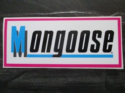 MONGOOSE BMX AUFKLEBER OLDSCHOOL BMX MONGOOSE BMX DECAL VINTAGE BMX 1987