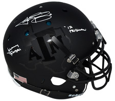 JOHNNY MANZIEL SIGNED TEXAS A&M AGGIES BLACK AUTHENTIC HELMET W/ 12 HEISMAN