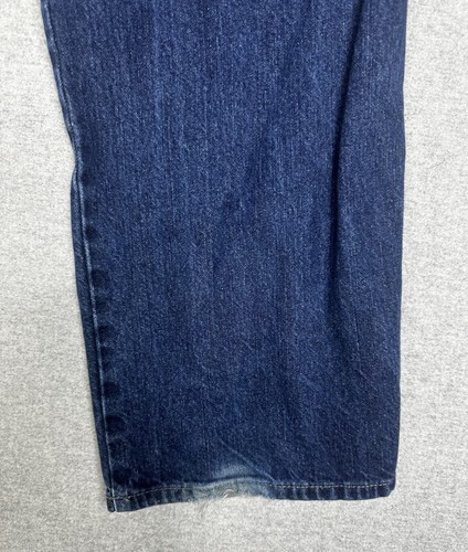 Dickies Rugged Carpenter Jeans Size 42 X 34 Blue Darkwash Workwear  Y2K 9.5" Leg - Picture 4 of 13