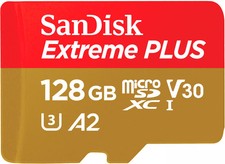 SANDISK - 128GB Extreme PLUS microSDXC UHS-I Memory Card with Adapter, R/W up...