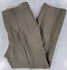 VTG Polo Ralph Lauren Pants Mens 36R 34x30 Beige 100 Wool Pleated Made Italy
